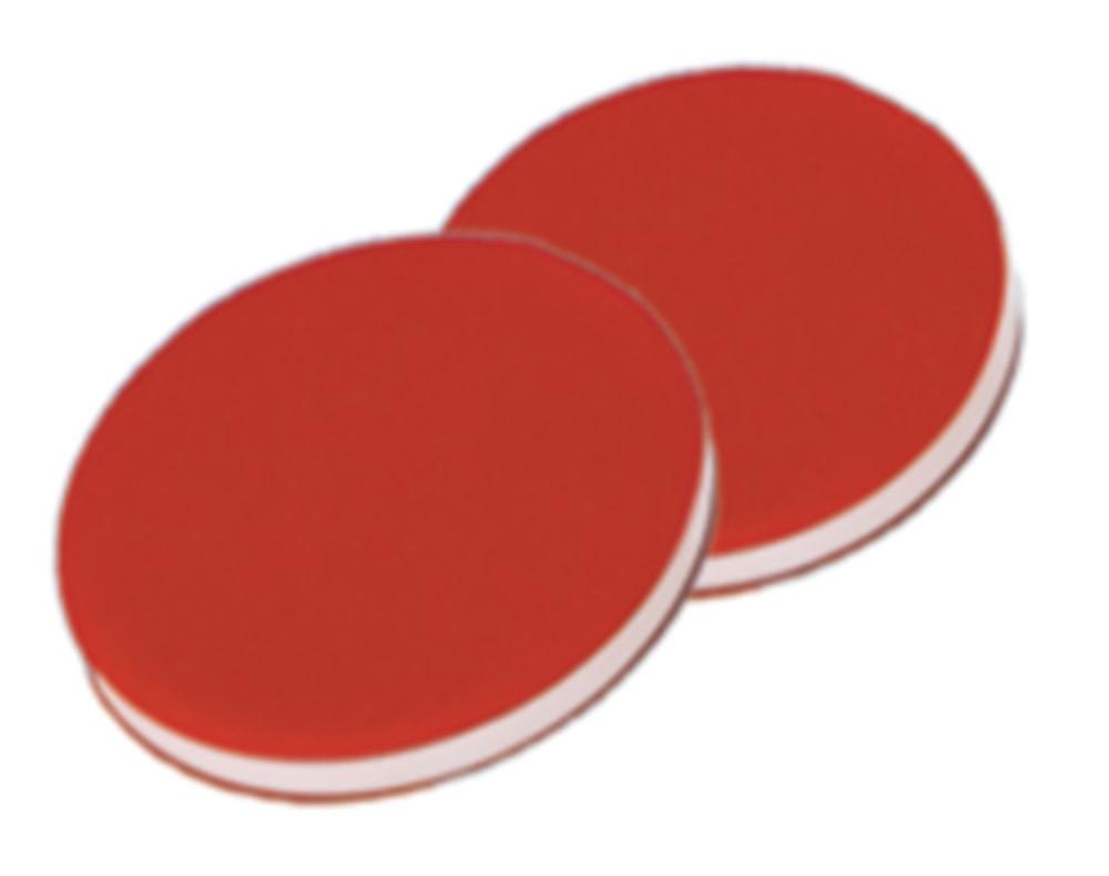 LLG Septa N 11 PTFE Red/Silicone White/PTFE Red Hardness 40° Shore A Thickness 1.0 mm Pack of 100