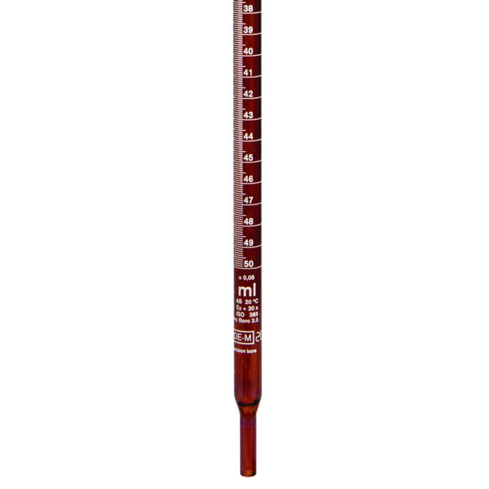 BRAND Spare Burette Length for Compact Burette 25 ml, SILBERBRAND, Amber Glass, Pack of 1

