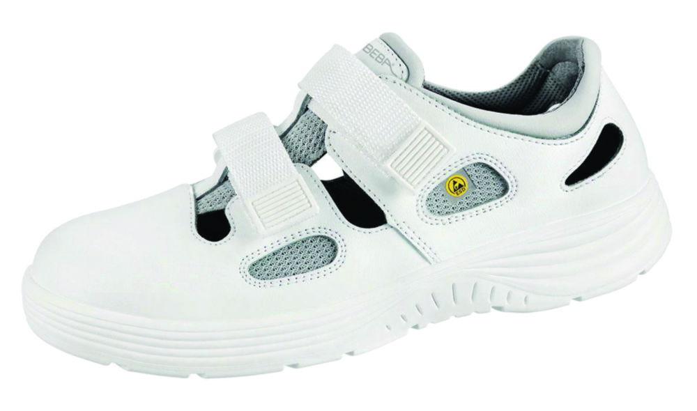Abeba Safety Shoes X-Light, Size 42 Smooth Leather, White, with Steel Cap, ESD-According to DIN EN 61340