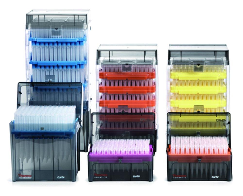 Thermo Scientific Pipette Tips ClipTip 300 Ext- Refill Pack, 100-300µl, 10mm, in Rack, Pack of 10x96, Without Filter, Orange, Low Retention, Non-Sterile