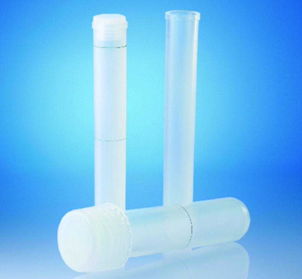 VITLAB Sample Tube 15 ml, PFA, Height 110 mm, 22 mm Diameter, with Ring Mark, with Screw Cap GL 25


