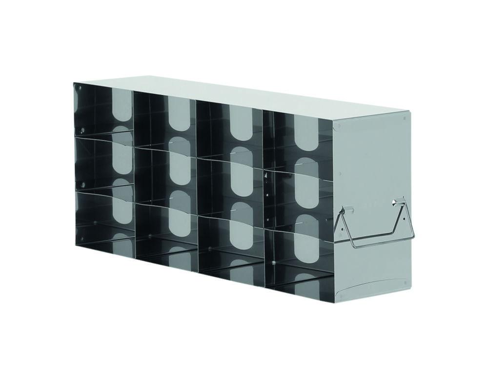 Standard rack for upright freezer for (hxd) 4x5 = 20 boxes 75mm high, delivered including standard white cardboard boxes and 9x9 cell dividers,