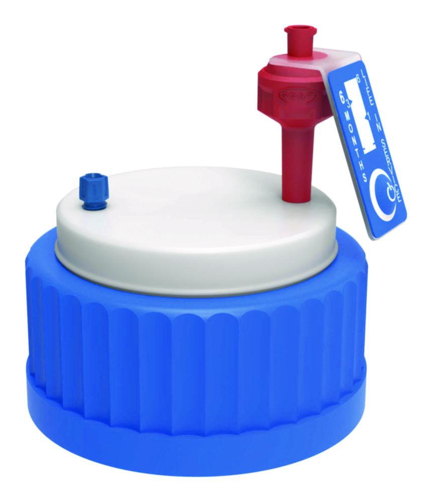 SCAT SafetyCap, GL80 for Schott Wide Neck Bottles, 1x2.3/3.2 mm OD Tubing