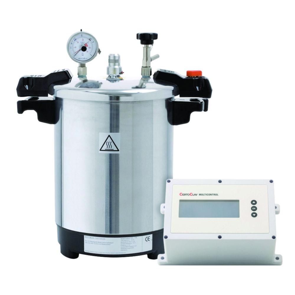 CertoClav Benchtop Autoclave MultiControl with Selectable Programs from 35-142ccap, 12 Liters