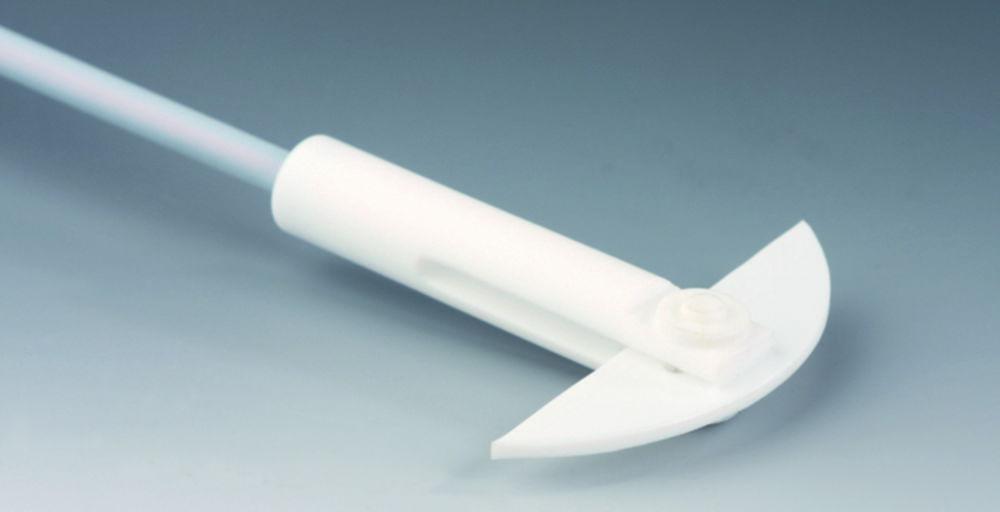 Bohlender Stirrer Shafts PTFE with Stainless Steel Core Half-Moon, Length 600 mm, Shaft Diam. 8 mm