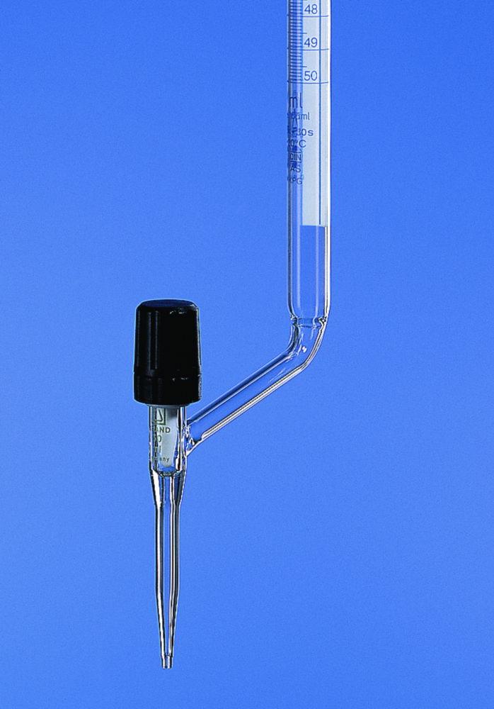 Burette 10 ml :0,02 ml, class AS lateral PTFE valve, Schellbach pack of 2