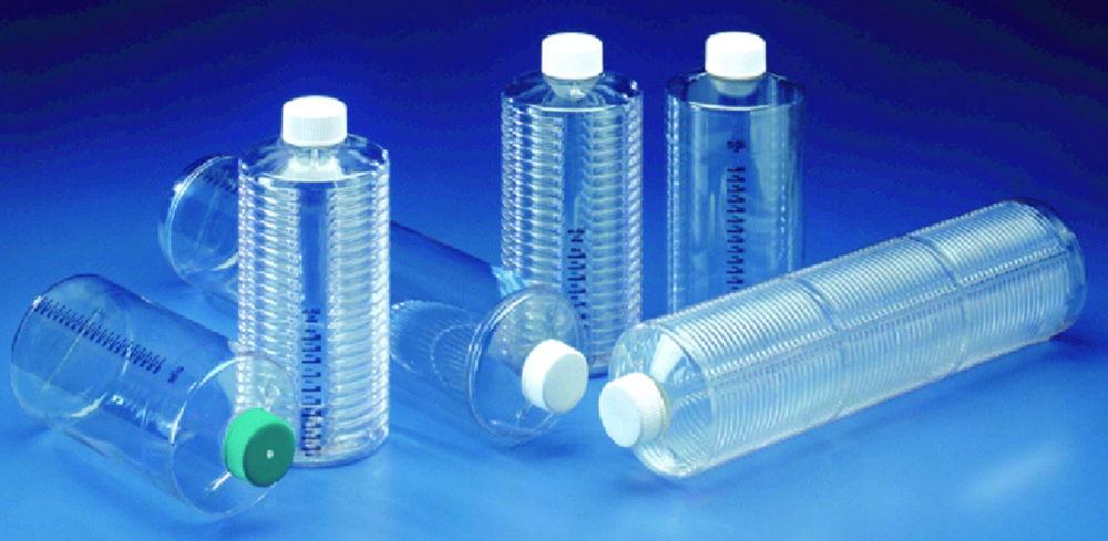 Thermo Nunc TufRol EZ Roller Bottles 850 cm² PS Sterile (Smooth Surface, Shallow Indent, EZ Twist Vented Cap, Pack of 10x2)