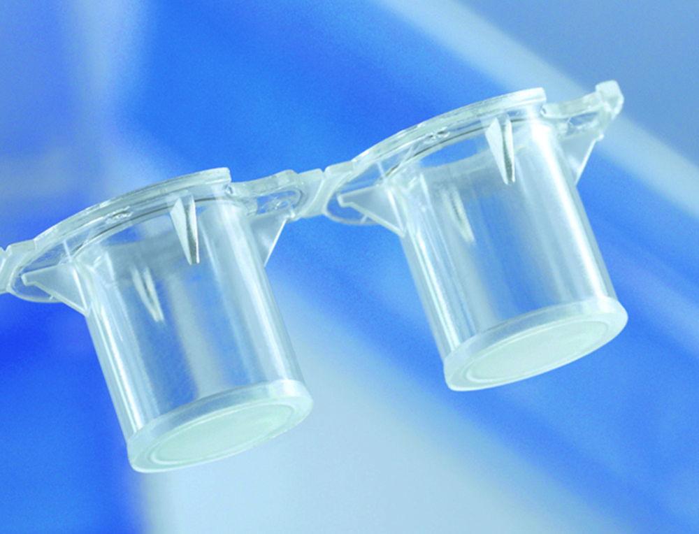 BRAND Insert Strips of 4 BRANDplates PS, CellGrade Plus Surface, with Inlet Opening System, Sterile, PC Membrane, 1.0µm, Pack of 12