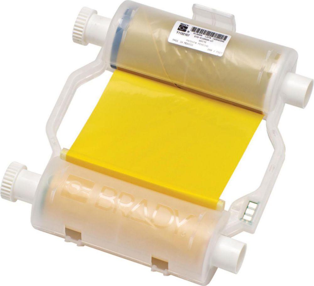 Brady Yellow High Performance Ribbon for Printing White B-595 Material for the Printers BBP3X/S3XXX/i3300 B30-R10000-YL 110mmx60m

