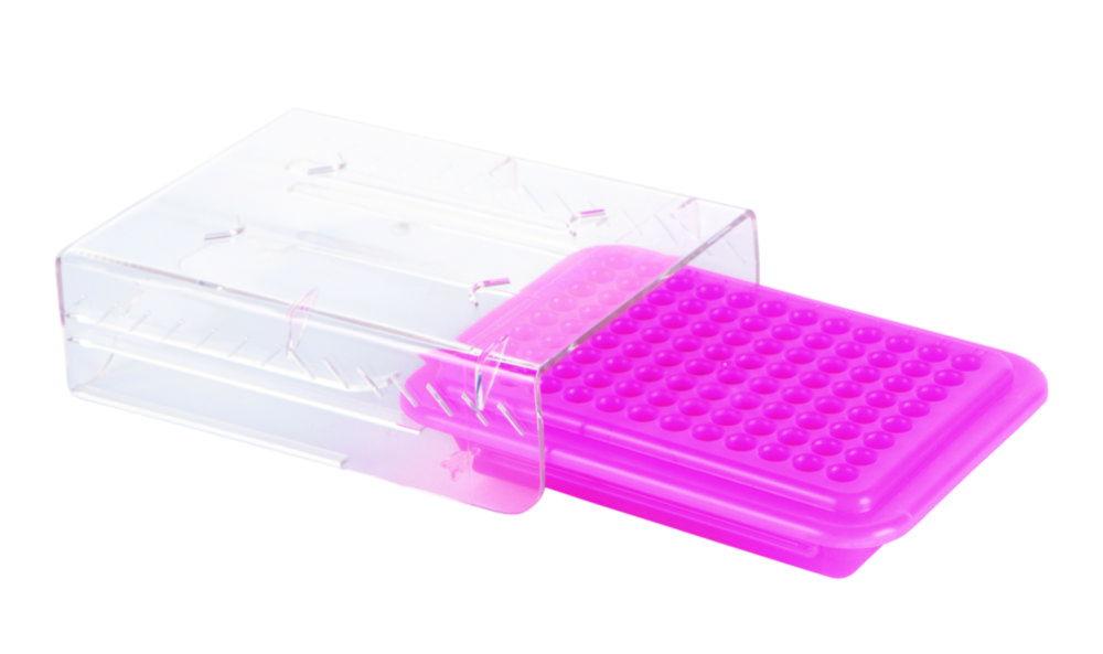 Heathrow Scientific PCR Cooler, Pink & Purple, 96-Well, Pack of 2