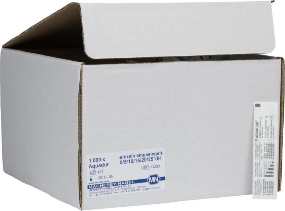 Macherey-Nagel AQUADUR Test Sticks, Gradation: <3 >5 >10 >15 >20 >25°dH, Single Sealed, Pack of 1000

