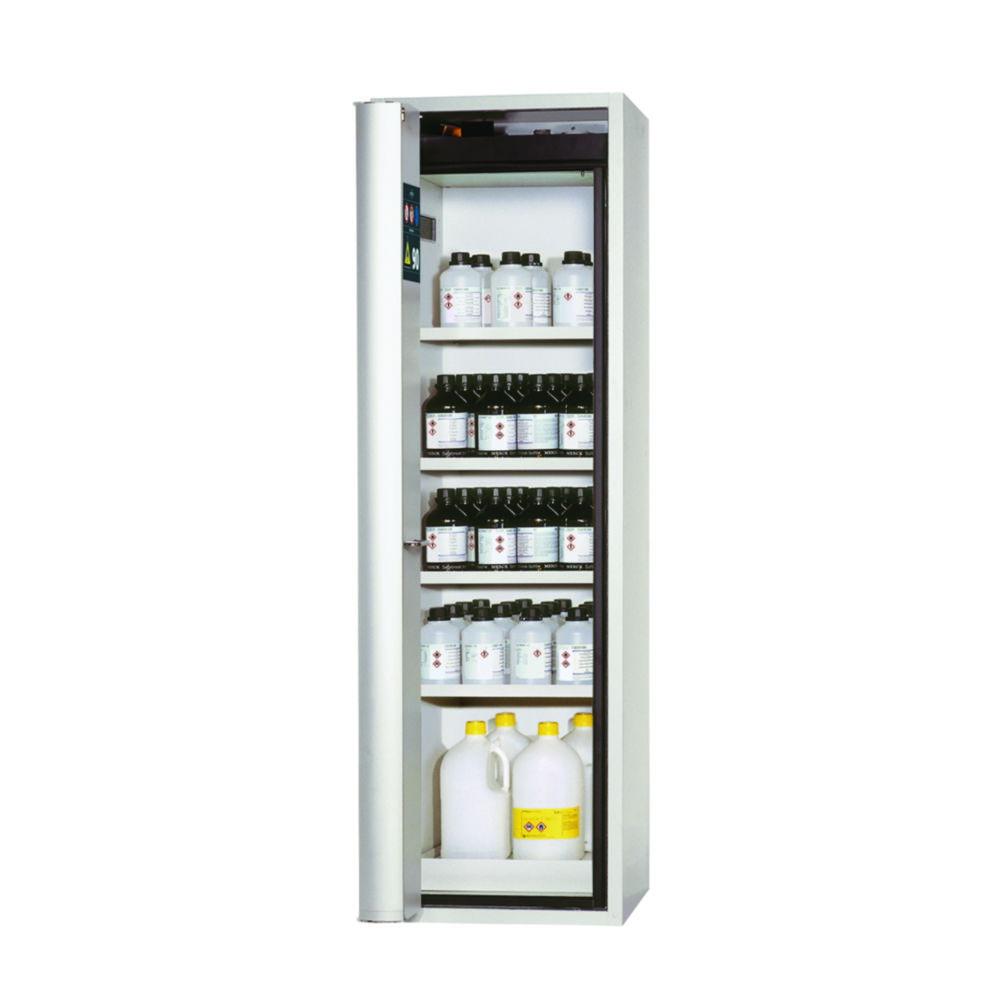 Asecos Safety Cabinet S-PHOENIX Vol.2-90 FDACL, 600 x 615 x 1968 mm (WxDxH), Folding Door Grey RAL 7035, 4 Shelves