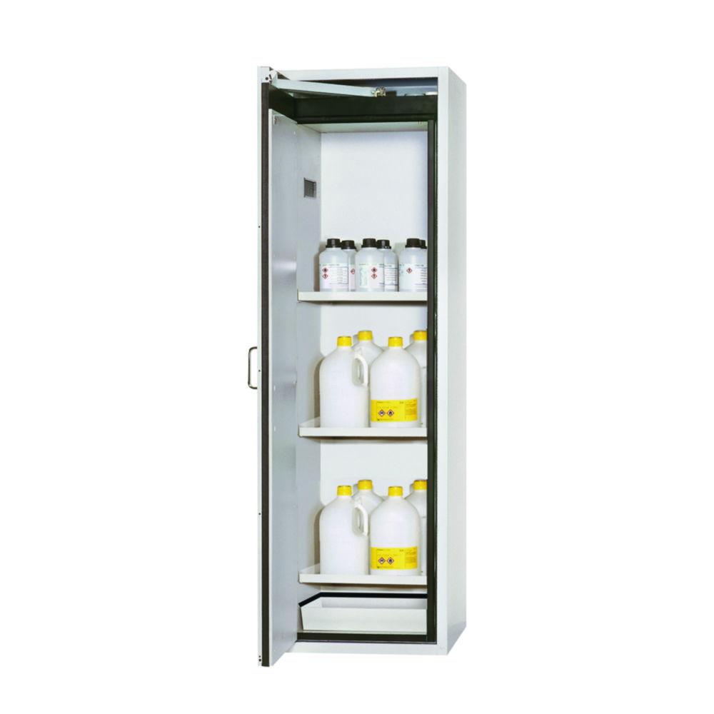 Asecos Safety Cabinet S-CLASSIC-90 WDASL 596 x 616 x 1968 mm (WxDxH), Swing Doors Grey RAL 7035, 3 Shelves