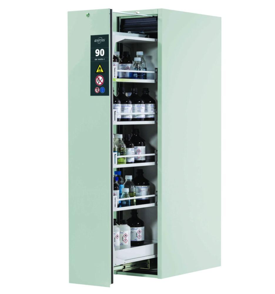 Asecos Safety Storage Cabinet Type 90 V-MOVE 450 x 863 x 1966 mm (HxWxD) Corpus and Doors RAL 7035 / Light Grey