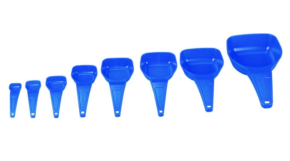 Bürkle Measuring Spoon Set, PS, Blue (8 Spoons 0.5-50 ml)