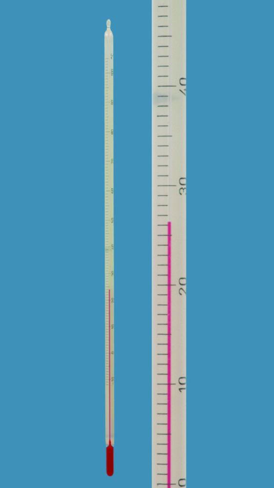Amarell General Purpose Thermometers, Enclosed Form, Range -10° - +100°C : 1°C, Red Special Filling