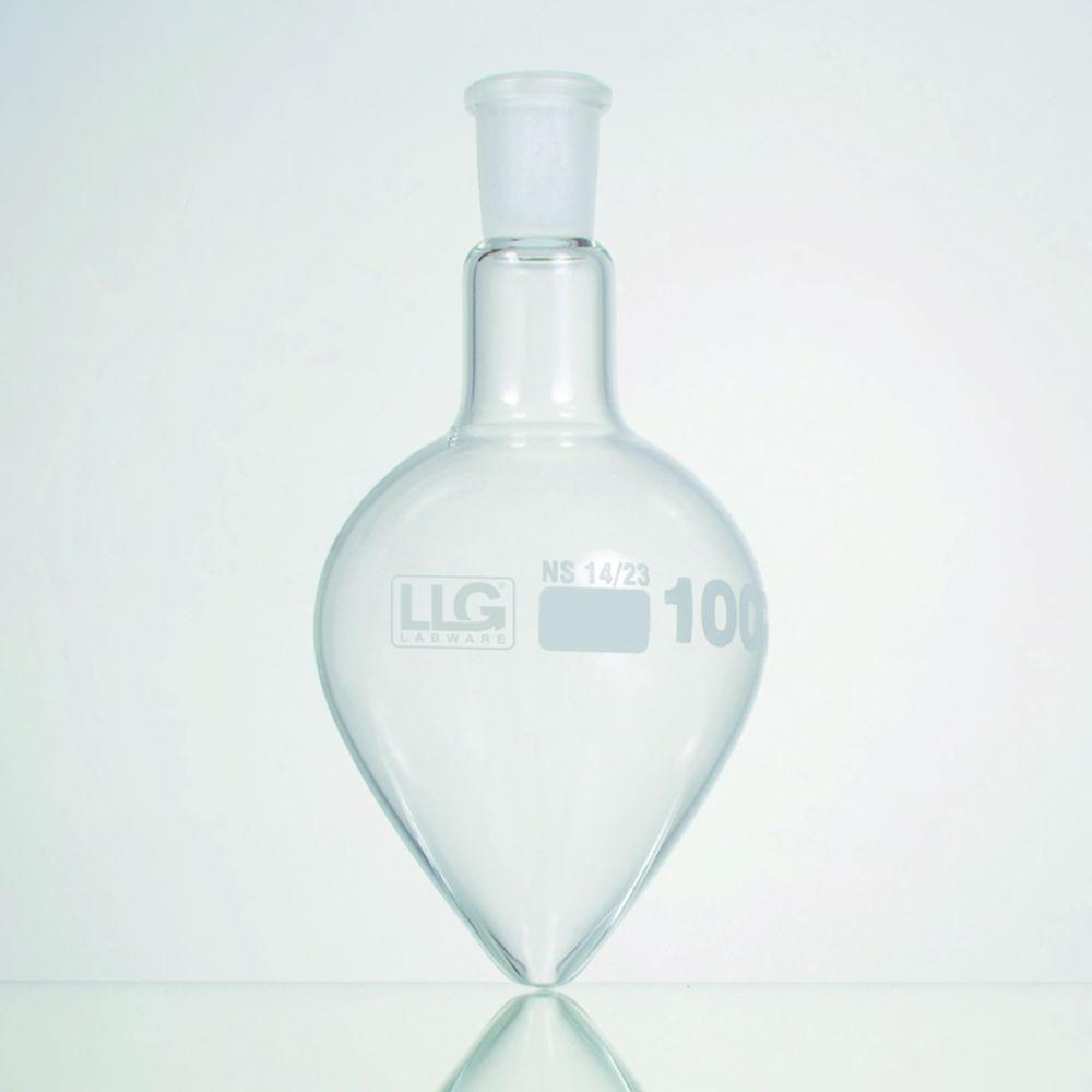 LLG Pear Shape Flask 50 mL NS 14/23 Boro 3.3