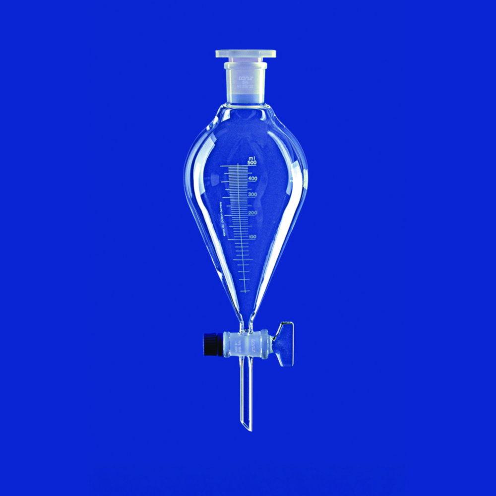 Lenz-Laborglas Separating Funnels, Conical, Cap. ml 500 Socket NS 29/32 Cap. ml 3000
