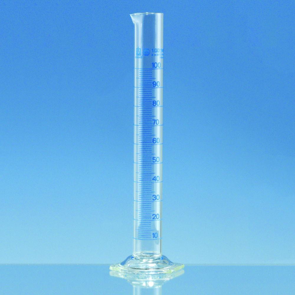 BRAND Measuring Cylinder BLAUBRAND Tall Form Cl.A, 5 ml: 0.1 ml, Boro 3.3