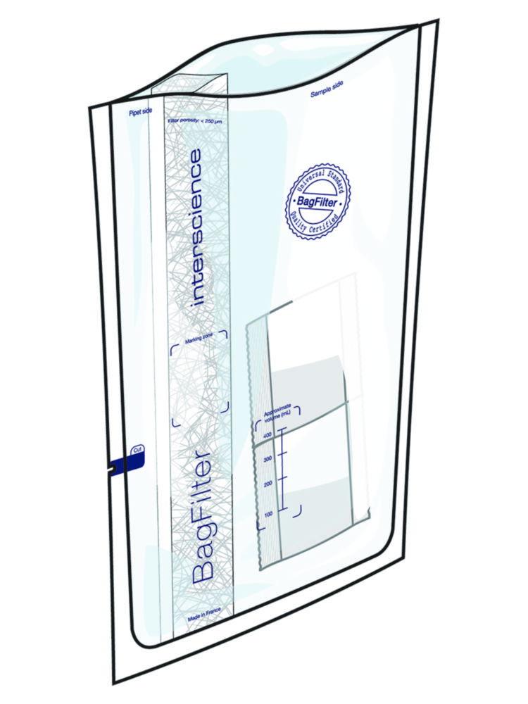 Interscience Aluminium Bag instaBag Fraser ½ with BagFilter 400P 225ml, Pack of 8x10 Bags