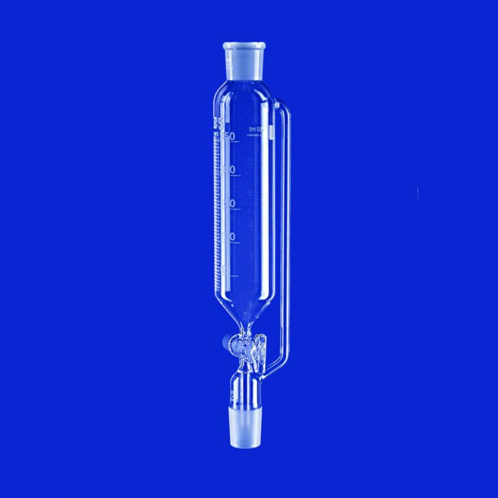 Lenz-Laborglas Dropping Funnel, Cylindrical, with Pressure Equalizing Tube, 50 ml, NS 29/32

