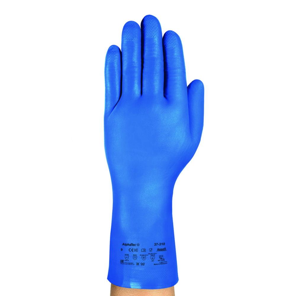 Ansell Nitrile Glove AlphaTec 37-310, Size 8, Blue, Not Velourized, Diamond Grip Profile, Pair

