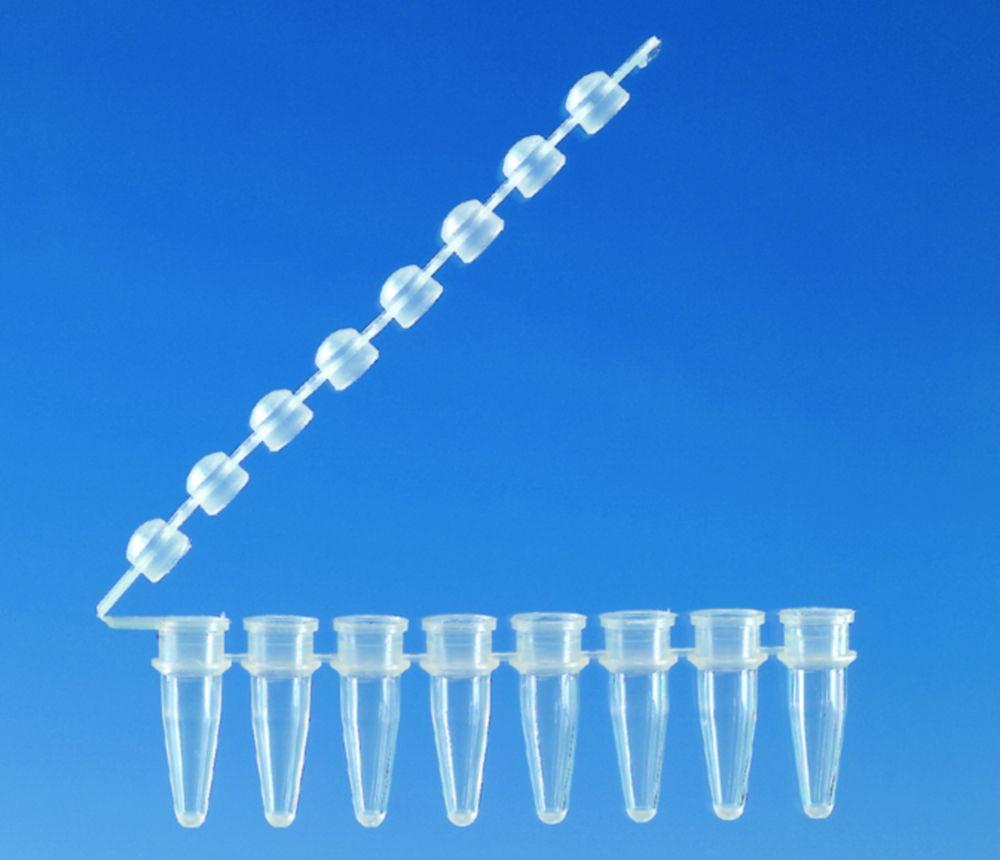 BRAND PCR Tubes 0.2ml Transparent 8-Strips (Pack of 125) with Lid