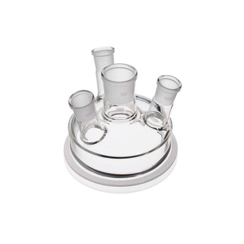 DWK Duran Lid Flat Flange DN 150, 4 Necks (3 x NS 29/32, 1 x NS 45/40)