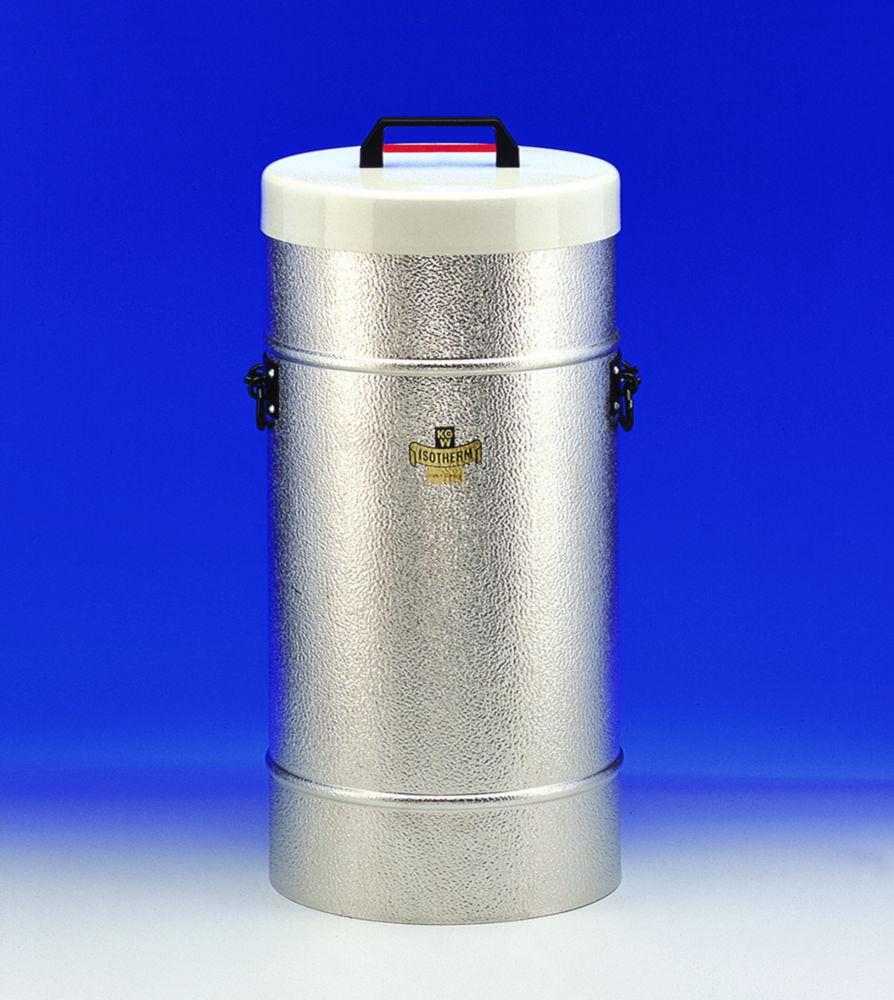 KGW Schieder Dewar Flask Type 34 CAL 28 Ltr, Structure-Aluminium Coating, Carrying Handle, Cylindrical Shape, with Linen Bag