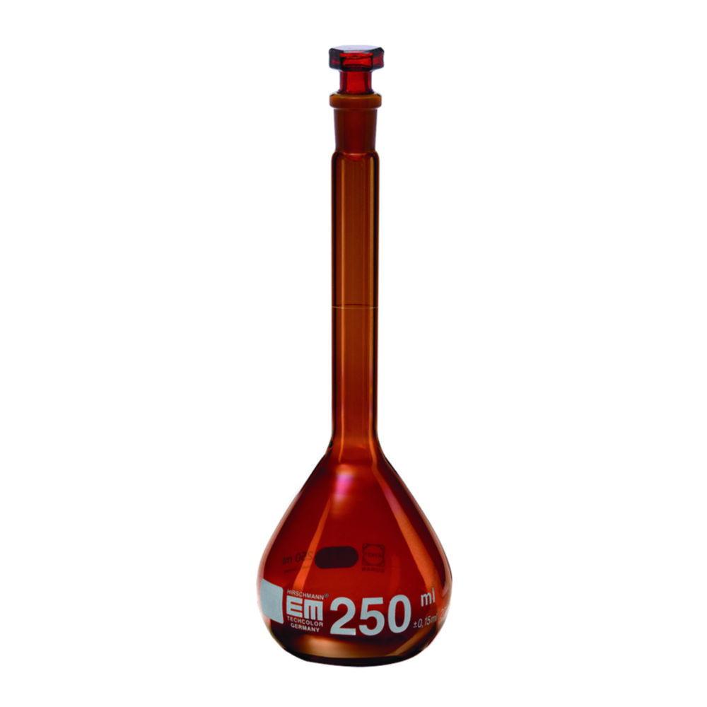 Hirschmann Volumetric Flask 50ml NS 12/21 Amber DURAN