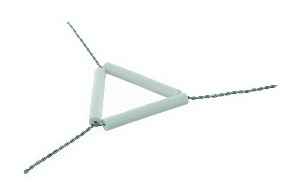 BOCHEM Wire Triangle 60 mm 18/10 Steel with Clay Tubes