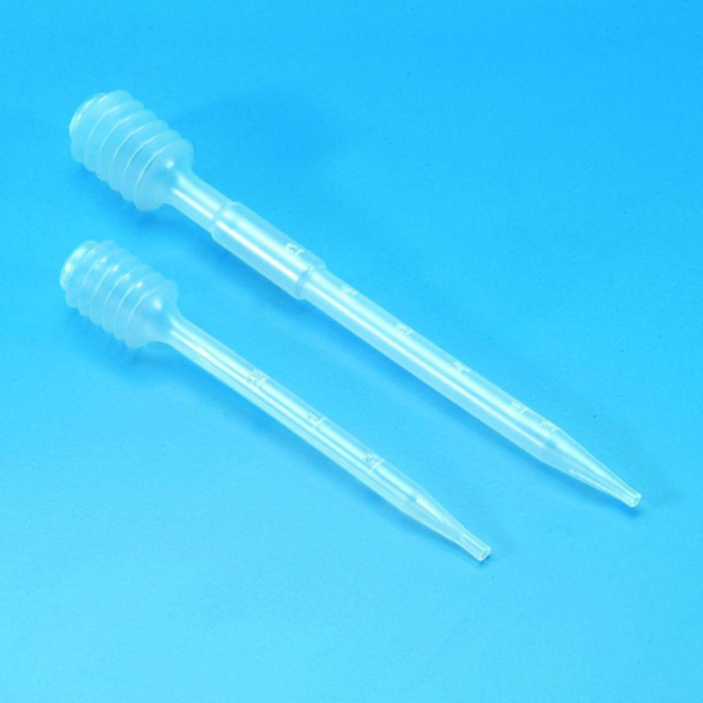 Disposable dropping pipettes 5 ml, PE with bellows and graduation, pack of 100