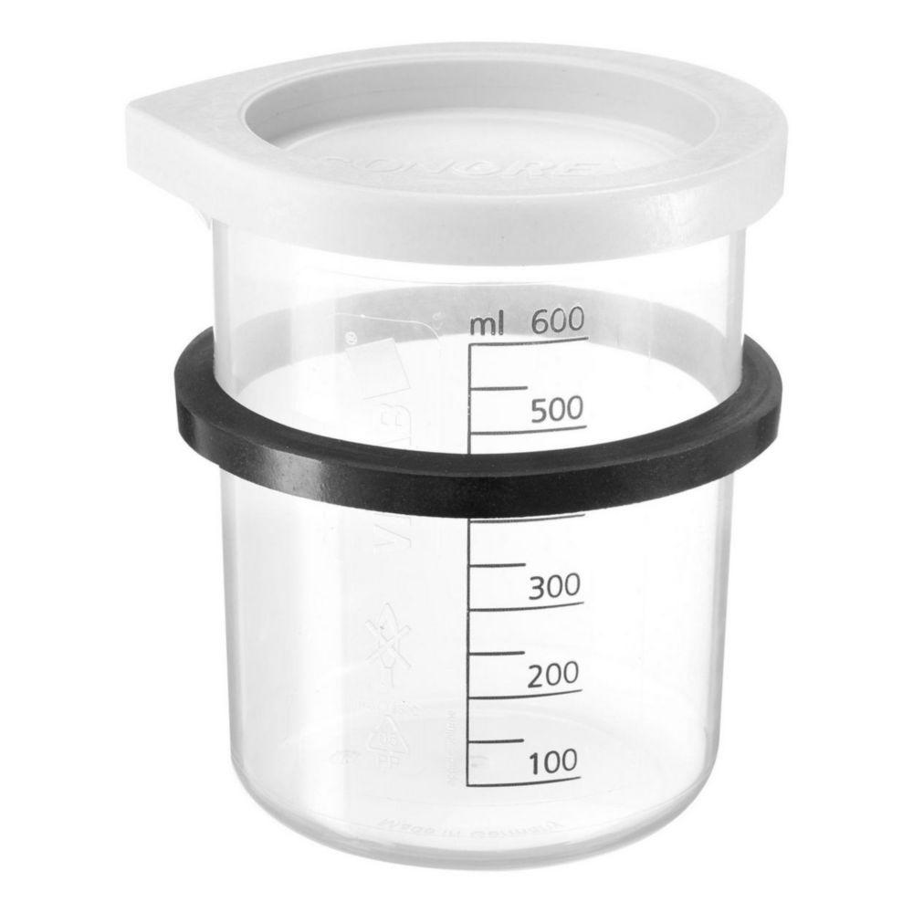 Bandelin Insertion Container PD 06 Plastic, 600 mL with Ring and Lid, 125 x 86 mm Dia.

