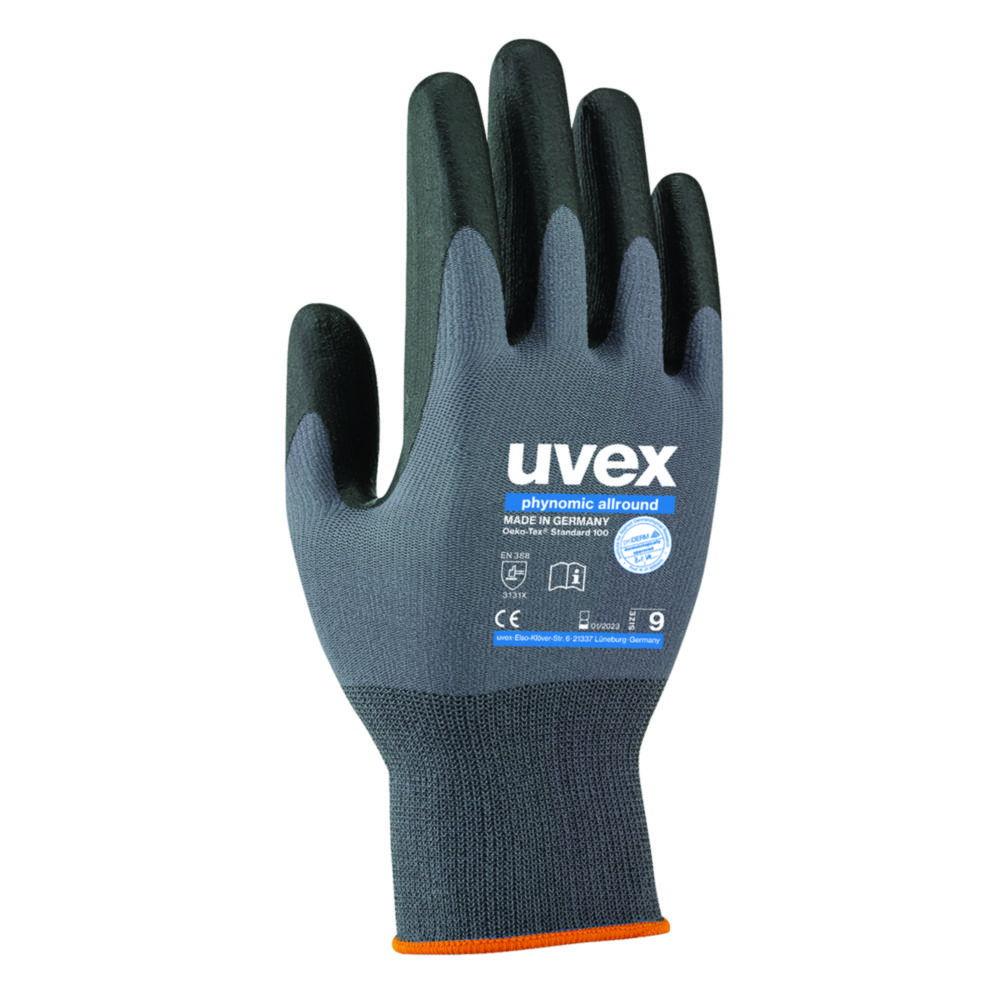 Uvex Protective Gloves Phynomic Allround, Size 09, Grey/Black, Pair

