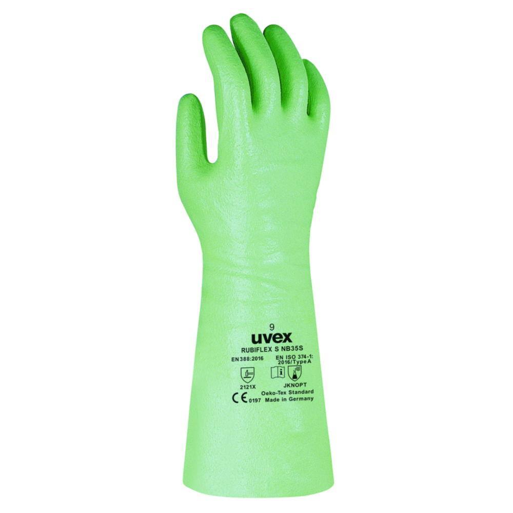 Uvex Rubiflex S NB40S Chemical Protection Gloves – Size 9, Green
