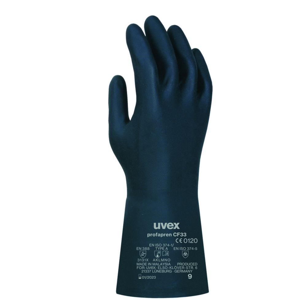 Uvex Protection Glove Profapren CF33, 33 cm, Size 7-S, Type 60119, Dark Blue, Pack of 10 Pair

