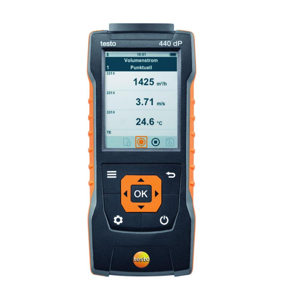 Testo Climate Measuring Device Testo 440 dP including Differential Pressure Sensor Measuring Range -40°C...+150°C