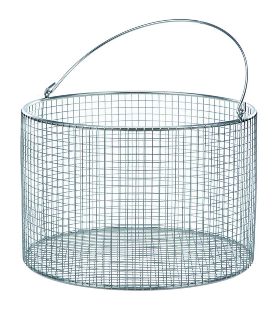 BOCHEM Wire Basket with Handle 200 mm 300 mm Ø, 18/10 E-POLI Mesh 8x8mm