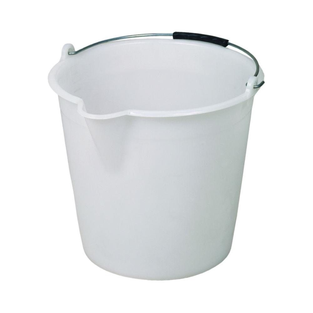 Bürkle Industry Bucket 9 Ltr. LDPE with Capacity Scale, Division 1000ml with Drain, Carrying Handle from Metal
