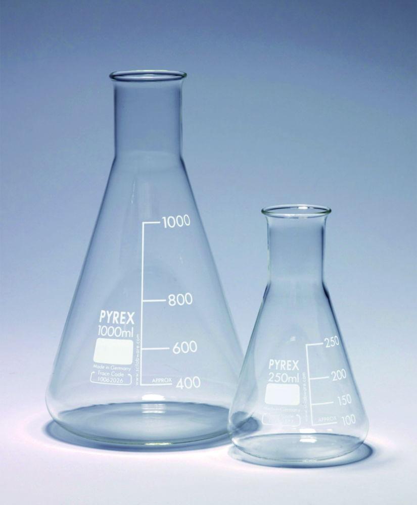 DWK Erlenmeyer Flask 500 mL Narrow Neck Pyrex (Pack of 10)


