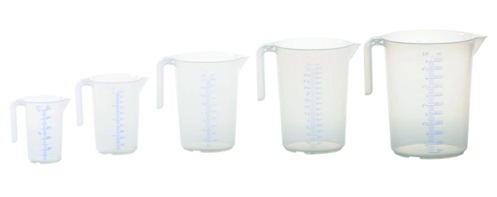 Measuring jug 1000ml, PP, 2 scales transparent, open handle, stackable