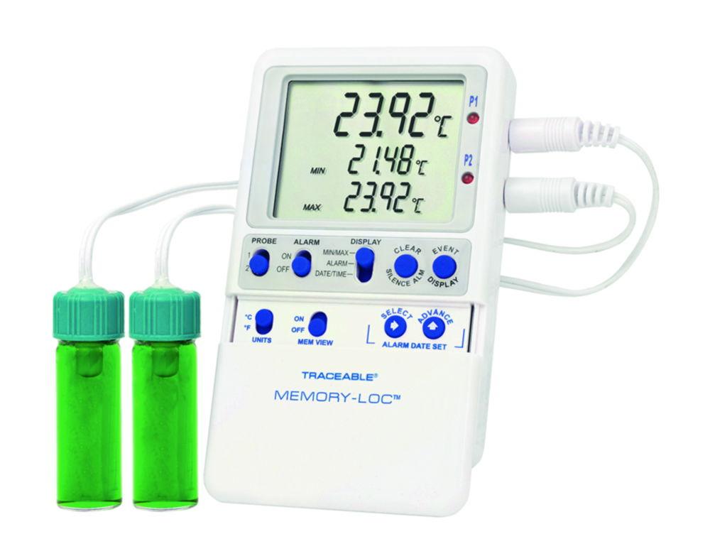 Cole-Parmer Traceable Memory-Loc™ Data Logging Thermometer with 2 Vaccine Bottle Probes