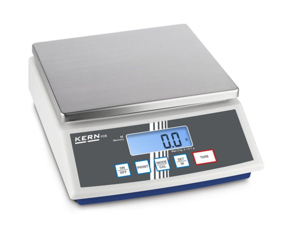 Kern Compact Balance FCB 12K1 12 kg / 1 g, Weighing Pan 252 x 228 mm, with Second Notification on the Flipside