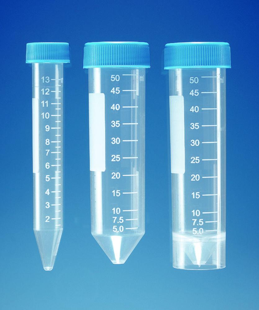 BRAND Centrifuge Tubes 15mL PP, Graduated with Screw Cap, Round Bottom, Y-Ray Sterile, Pack of 750

