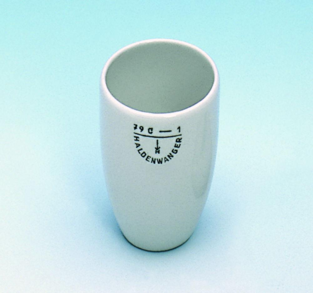 Haldenwanger Porcelain Crucible 46 mm Ø Tall Form, Glazed, DIN 12904
