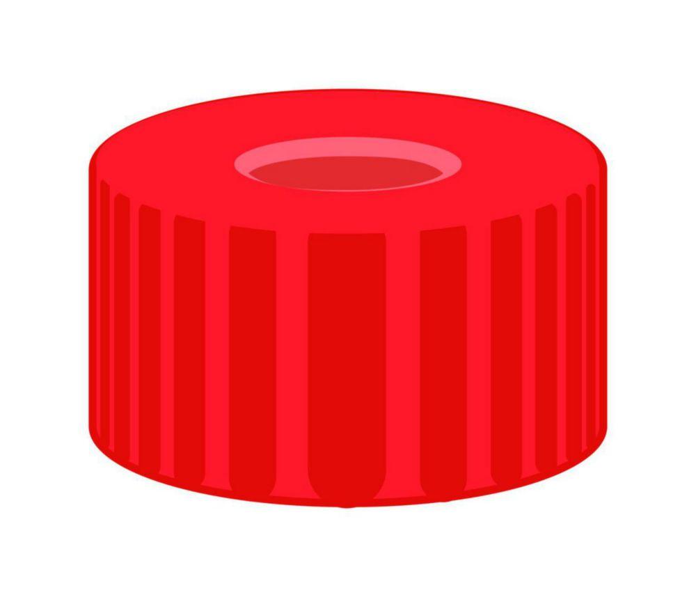 Macherey-Nagel Screw-cap N 9, PP, Red Hole Red Rubber/FEP Colourless (Pack of 100)

