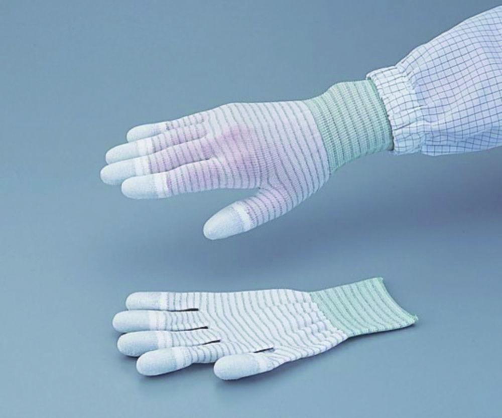 AS One ASPURE Conductive Gloves, Size XL, Nylon with PU-Coated Palm, Pack of 10 Pairs

