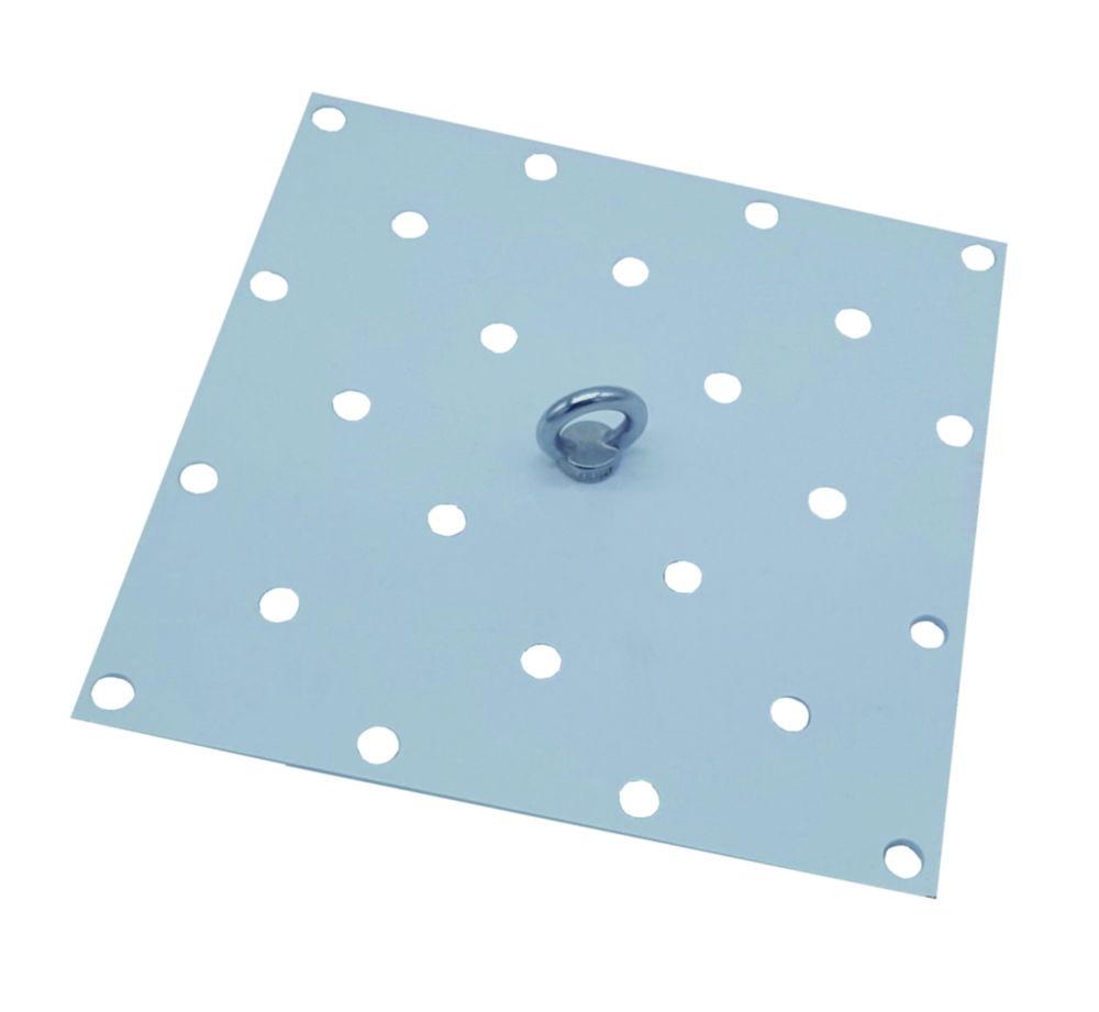 Laborgeräte Visible Depth Window White Quadratic, Perforated, with Filling Finish Ball and Ring Bolt