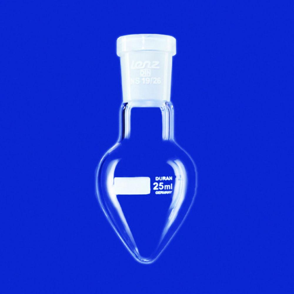 Lenz-Laborglas Pear-shape Flasks, Single-neck, 50 ml, NS 14/23, DURAN

