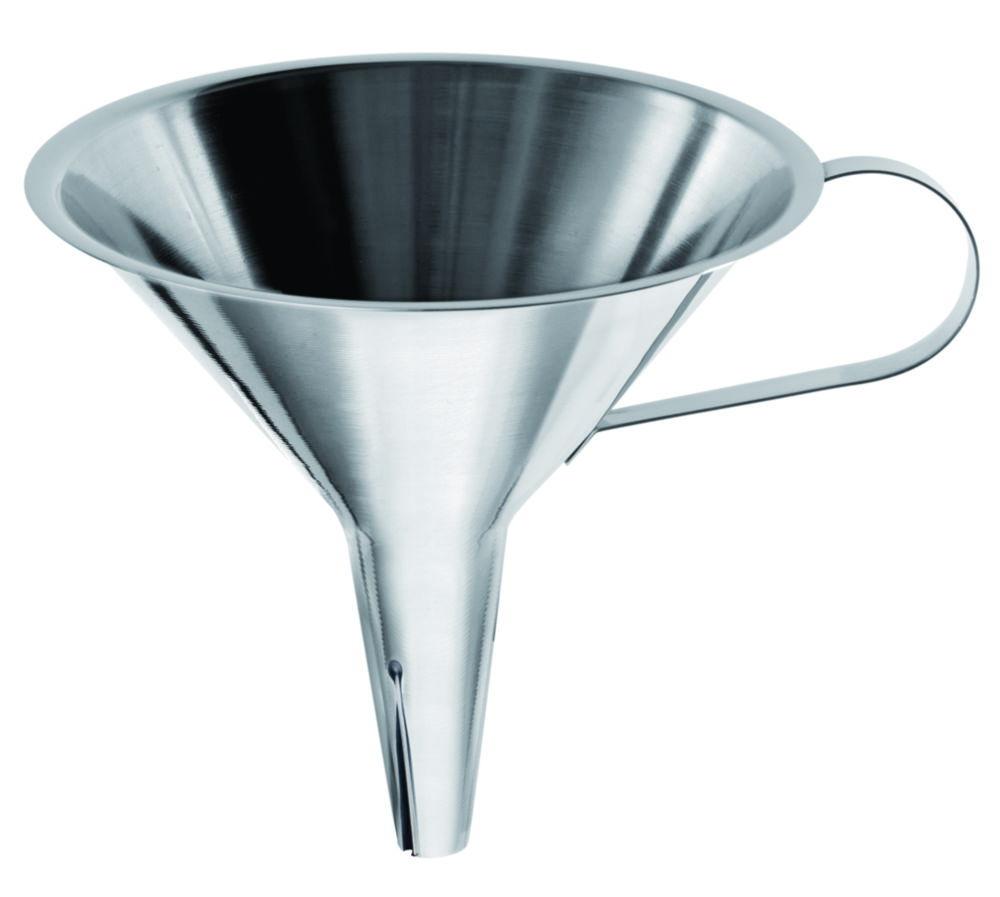 RSG Stainless Steel Funnel 100 mm, with Handle and Air Furrow